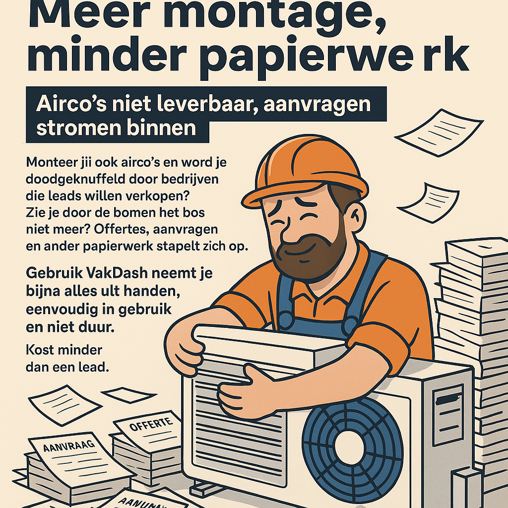 Herkenbaar? De airco-aanvragen stromen binnen, maar je wordt overspoel